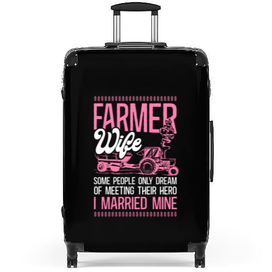 Farming Farmer Wife Tractor Farmer Suitcases
