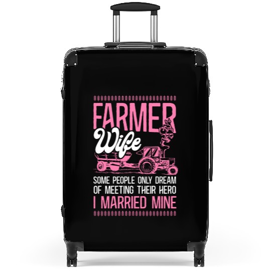 Farming Farmer Wife Tractor Farmer Suitcases
