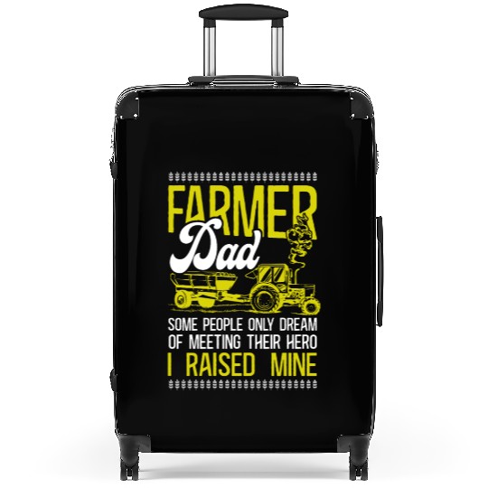 Farming Farmer Dad Father Tractor Suitcases