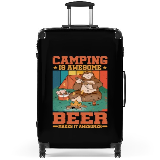 Camping Is Awesome, Beer Makes It Awesomer 2 Suitcases