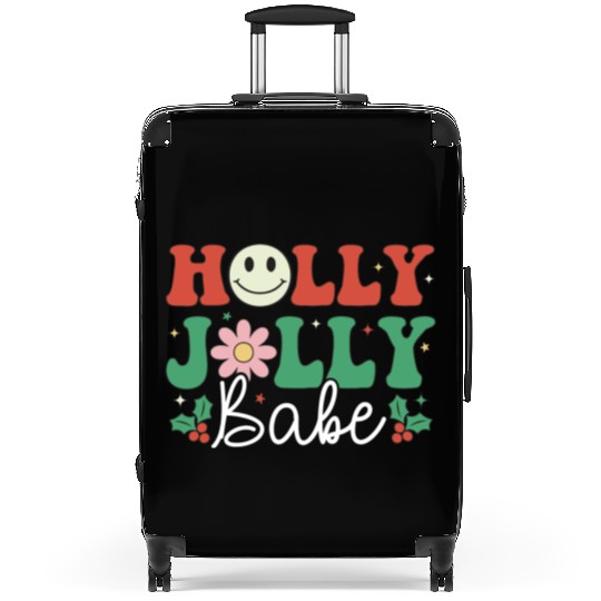 Holly Jolly Babe Suitcases