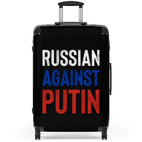 Russian against Putin russia flag grunge Suitcases
