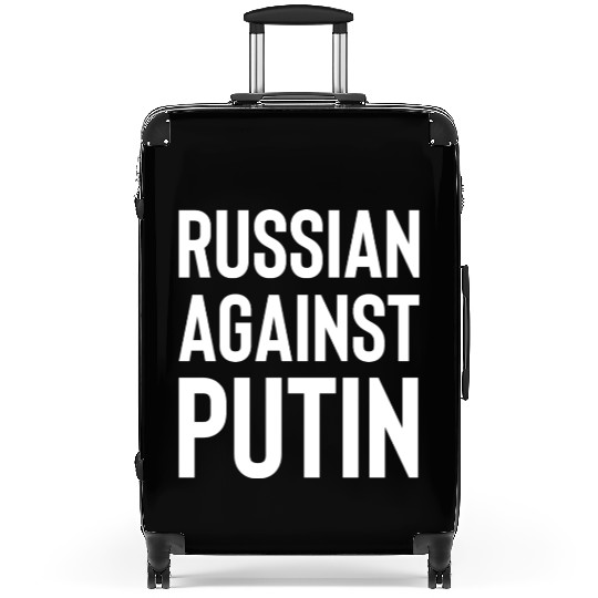 Russian against Putin white Suitcases