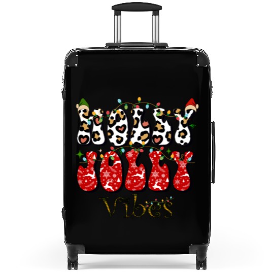 Holly Jolly Vibes, Christmas vibes, Xmas family Suitcases