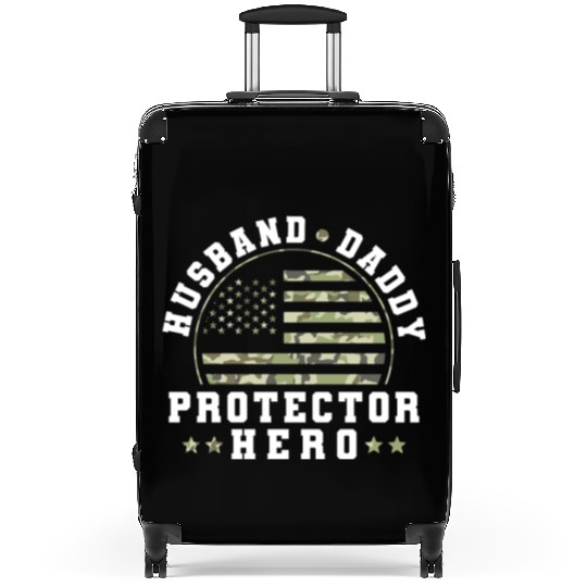 Husband Daddy Protector Hero US Army Veteran Suitcases