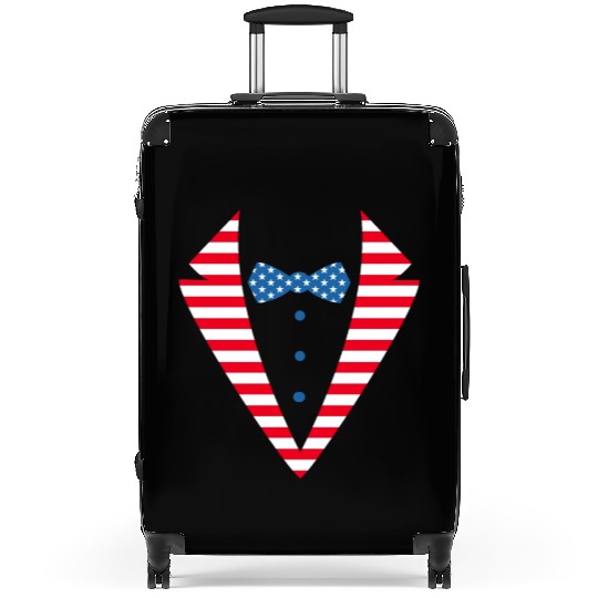 US American Flag Tuxedo Suit Tux 4th Of July Suitcases