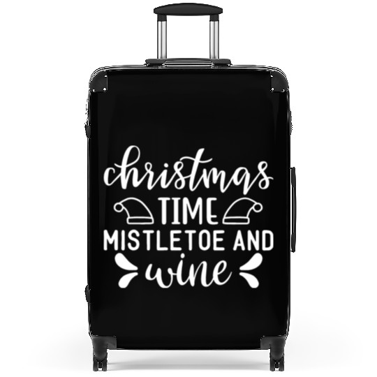Christmas Design Christmas Time mistletoe and wine Suitcases
