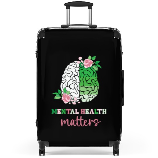 Green and Pink : Mental Health Matters Suitcases