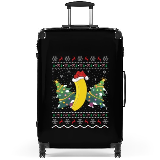 Banana Lover Xmas Gift Ugly Banana Christmas Suitcases
