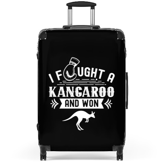 I Fought A Kangaroo Kangaroos Animal Lover Suitcases