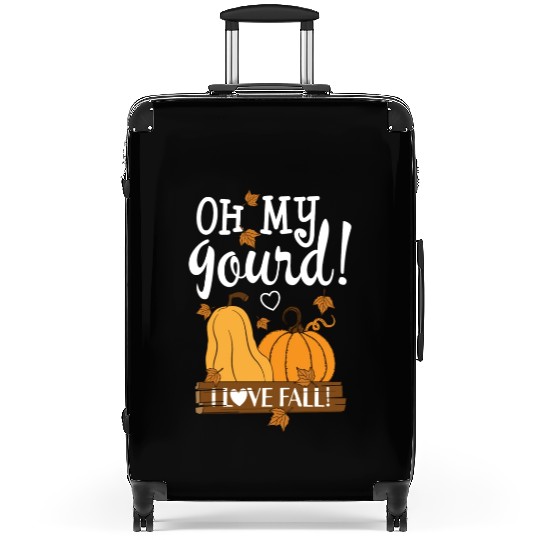 Fall Leaves Pumpkin Lovers Oh My Gourd I Love Fall Suitcases