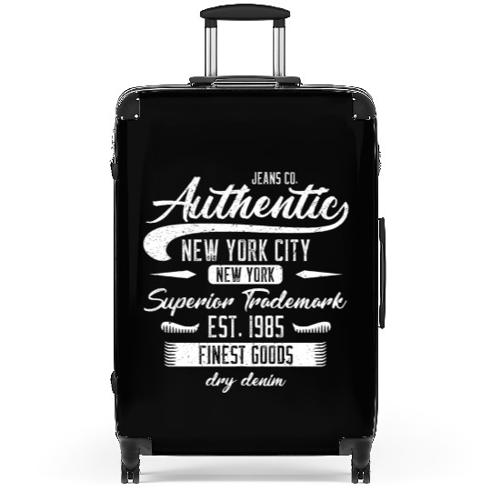New York City Born In 1985 Vintage Birthday Suitcases