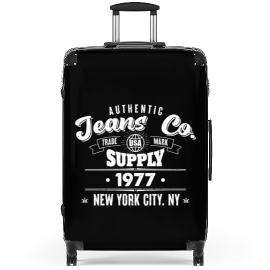 New York City Born In 1977 Vintage Birthday Suitcases