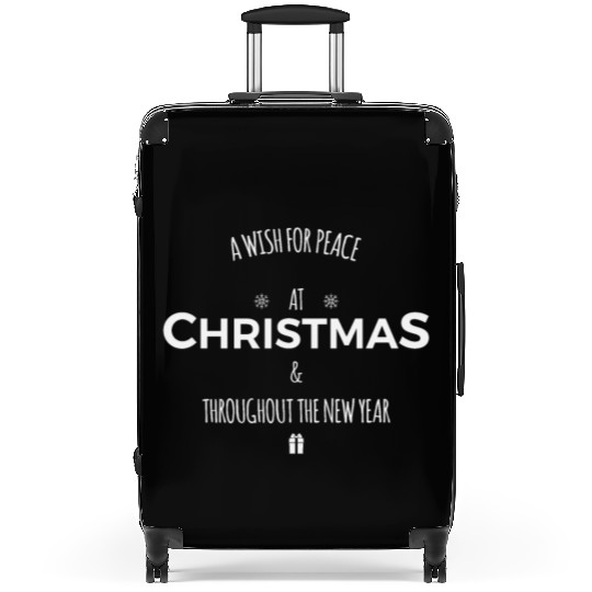 a wish for peace at christmas and newyear Suitcases