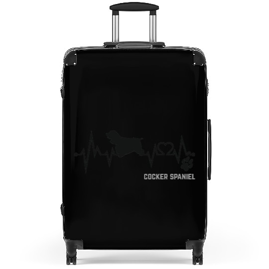 Cocker Spaniel Heartbeat Pulse ECG Pet Dog Lover Suitcases