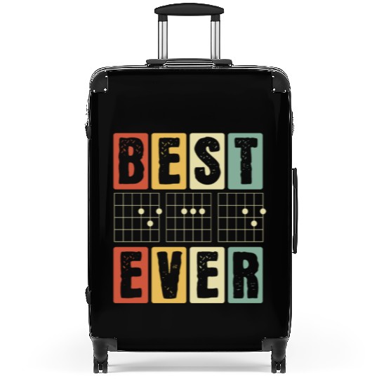 Best Dad Ever - Funny Daddy Guitar Player Musician Suitcases