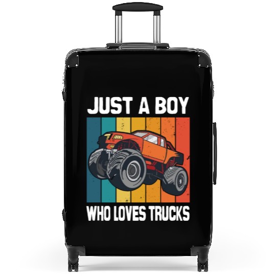Just a Boy who loves Trucks Suitcases