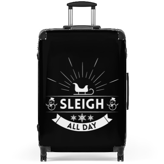 Sleigh all day Winter Christmas Holiday Suitcases