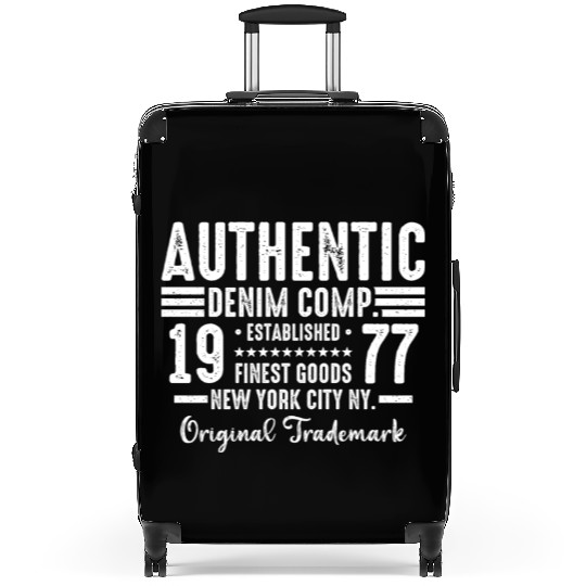 New York City Born In 1977 Vintage Birthday Suitcases
