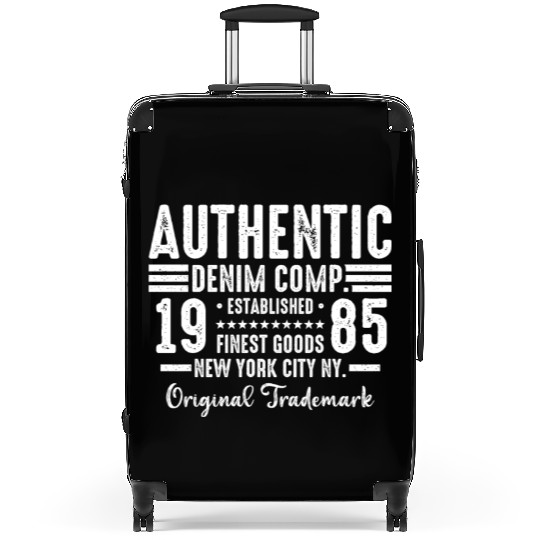 New York City Born In 1985 Vintage Birthday Suitcases