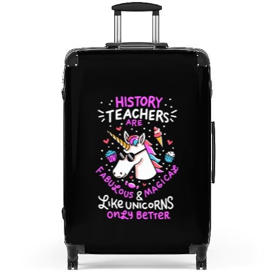 School Unicorn Funny Saying History Teacher Gift Suitcases