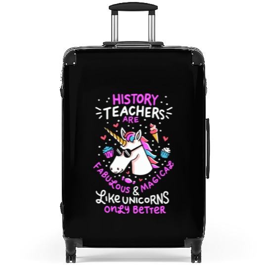 School Unicorn Funny Saying History Teacher Gift Suitcases
