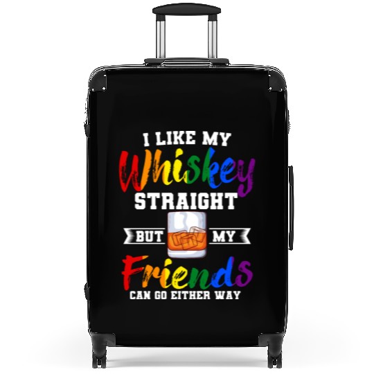 I Like My Whiskey Straight LGBTQ Pride Month Suitcases