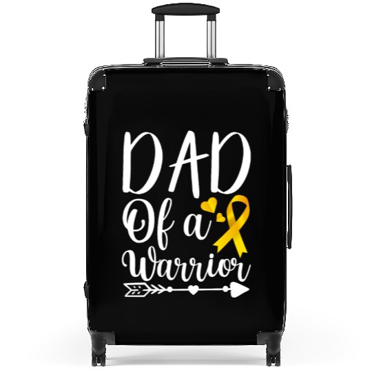dad Of A Warrior Childhood Cancer Awareness Suppor Suitcases
