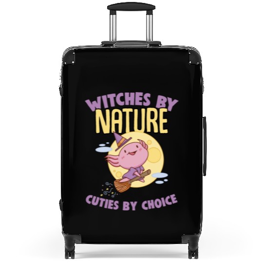 Witches By Nature Cute Axolotl Witch For Halloween Suitcases