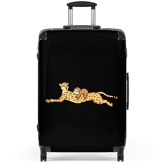Sloth Rides Cheetah Funny Animals Lover Gift Suitcases