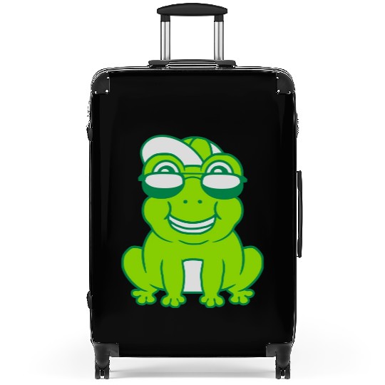 Cool little frog boy Suitcases