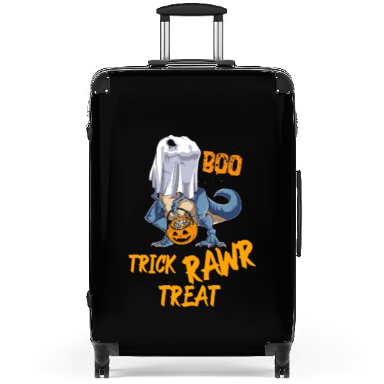 Halloween Trick Rawr Treat T-Rex Ghost Suitcases