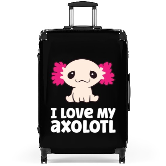 Axolotls As Pets I Love My Axolotl Love Axolotls Suitcases