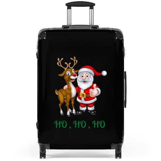 Rudolph the red nose reindeer with Santa Suitcases