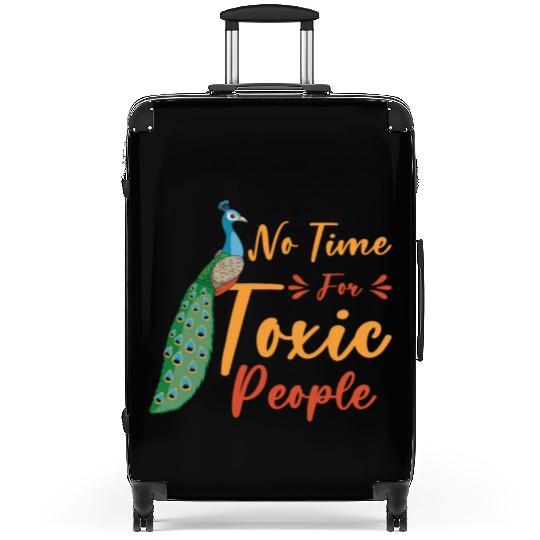Peacock Positivity Peacock Fan Toxic People Nature Suitcases