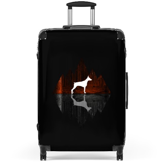 Doberman abstract - Geometry Dog Triangle Suitcases
