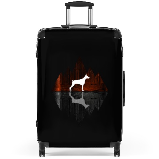Doberman abstract - Geometry Dog Triangle Suitcases