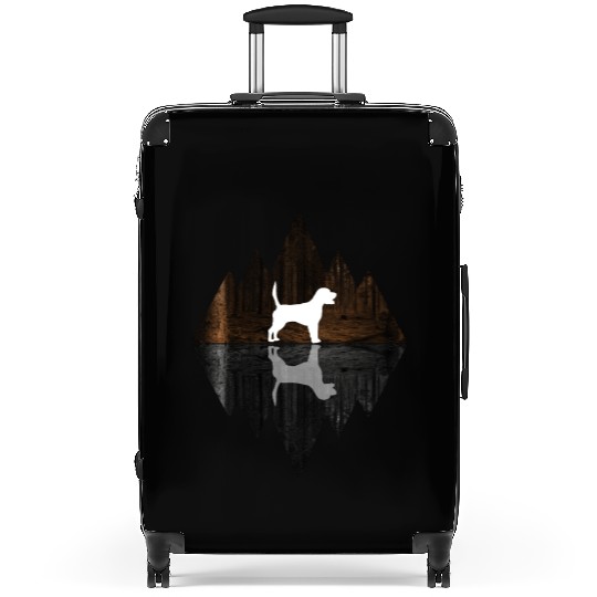 Beagle abstract - geometry dog triangle Suitcases
