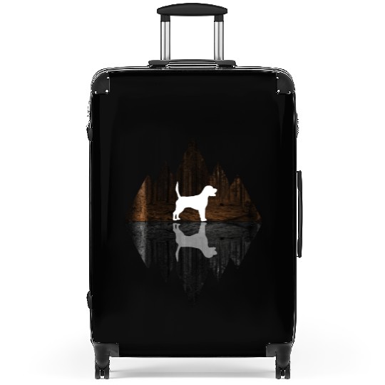 Beagle abstract - geometry dog triangle Suitcases