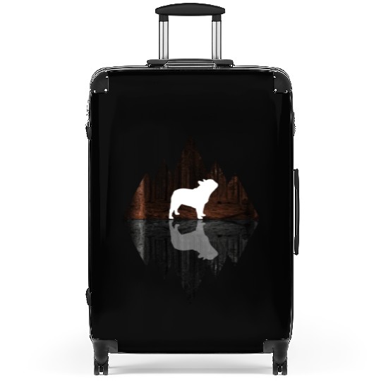 French Bulldog abstract - Geometry Dog Triangle Suitcases