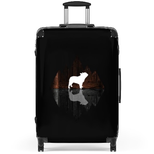 French Bulldog abstract - Geometry Dog Triangle Suitcases