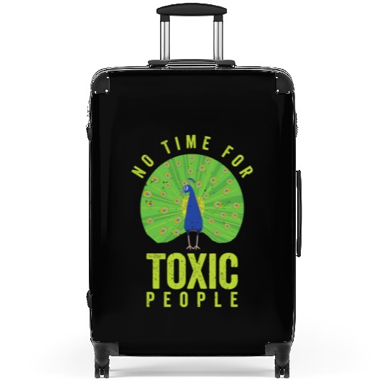Peacock Positivity Peacock Fan Toxic People Nature Suitcases