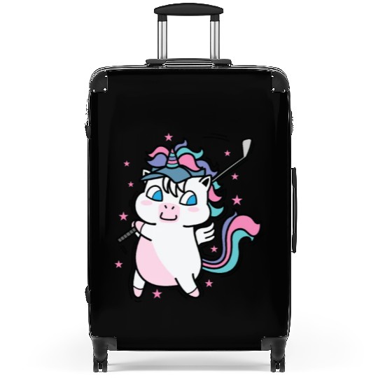 Unicorn playing Golf Fabulous Creature Sport Suitcases
