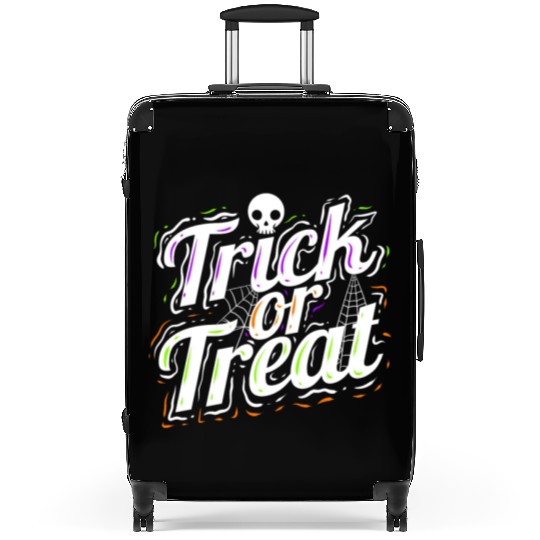 Trick Or Treat Spiderweb Halloween Suitcases