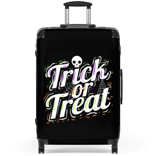 Trick Or Treat Spiderweb Halloween Suitcases