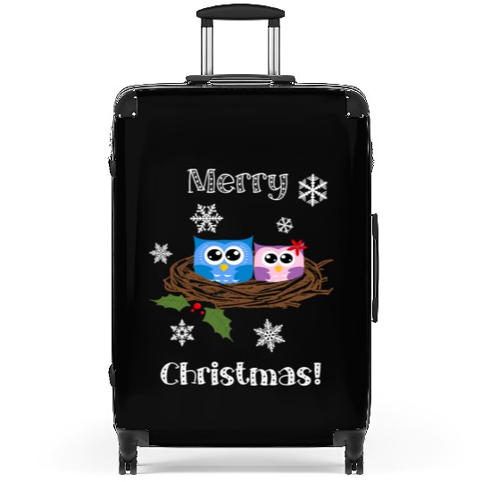 Cute Christmas Suitcases Merry Christmas Snowflakes Ow