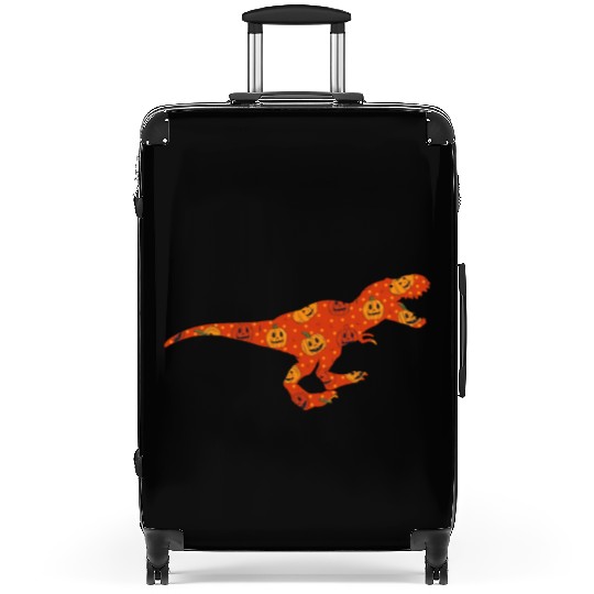Dinosaur Pumpkin Head Jack O' Lantern Halloween Suitcases