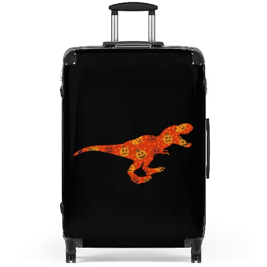 Dinosaur Pumpkin Head Jack O' Lantern Halloween Suitcases