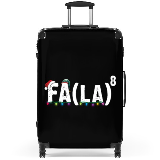 FA (LA)8 Christmas Santa Fa La Math Elf teacher Suitcases