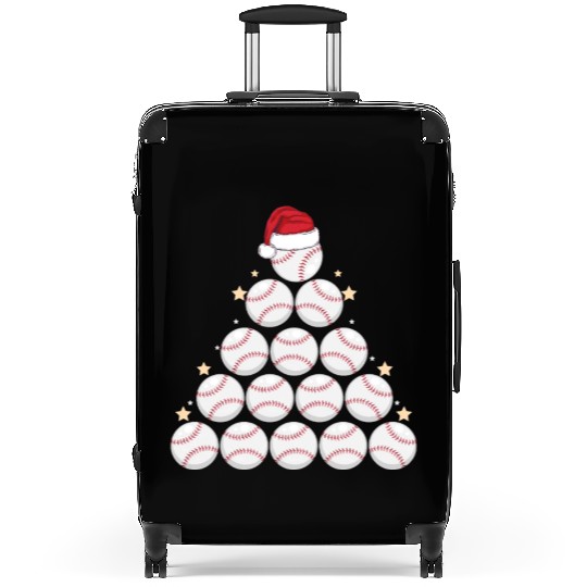 Baseball Christmas Xmas Tree Baseball Soccer Lover Suitcases